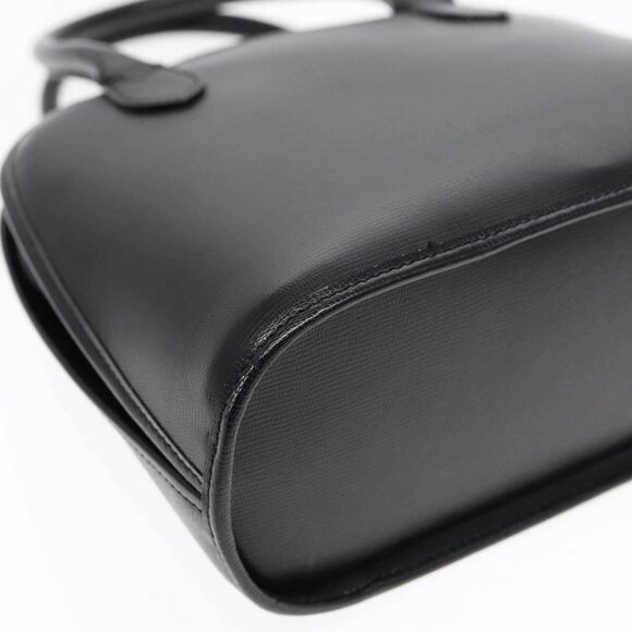 CELINE Hand Bag Leather 2way Black Gold Auth 85493 - Picture 5 of 16